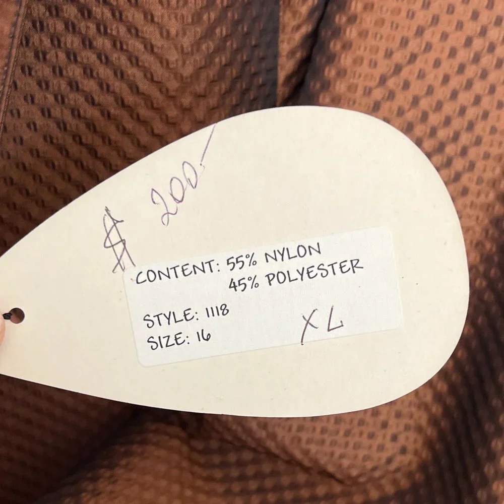 NWT Retro Vintage Rain Jacket Trench Coat with Hat in Brown Size XL / 16 - Picture 16 of 16